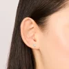 Sterling Silver Cubic Zirconia Knot Stud Earrings