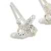 Sterling Silver Cubic Zirconia Knot Stud Earrings