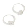 685-sterling-silver-cubic-zirconia-knotted-hoop-earrings-2.webp Sterling Silver Cubic Zirconia Knotted Hoop Earrings