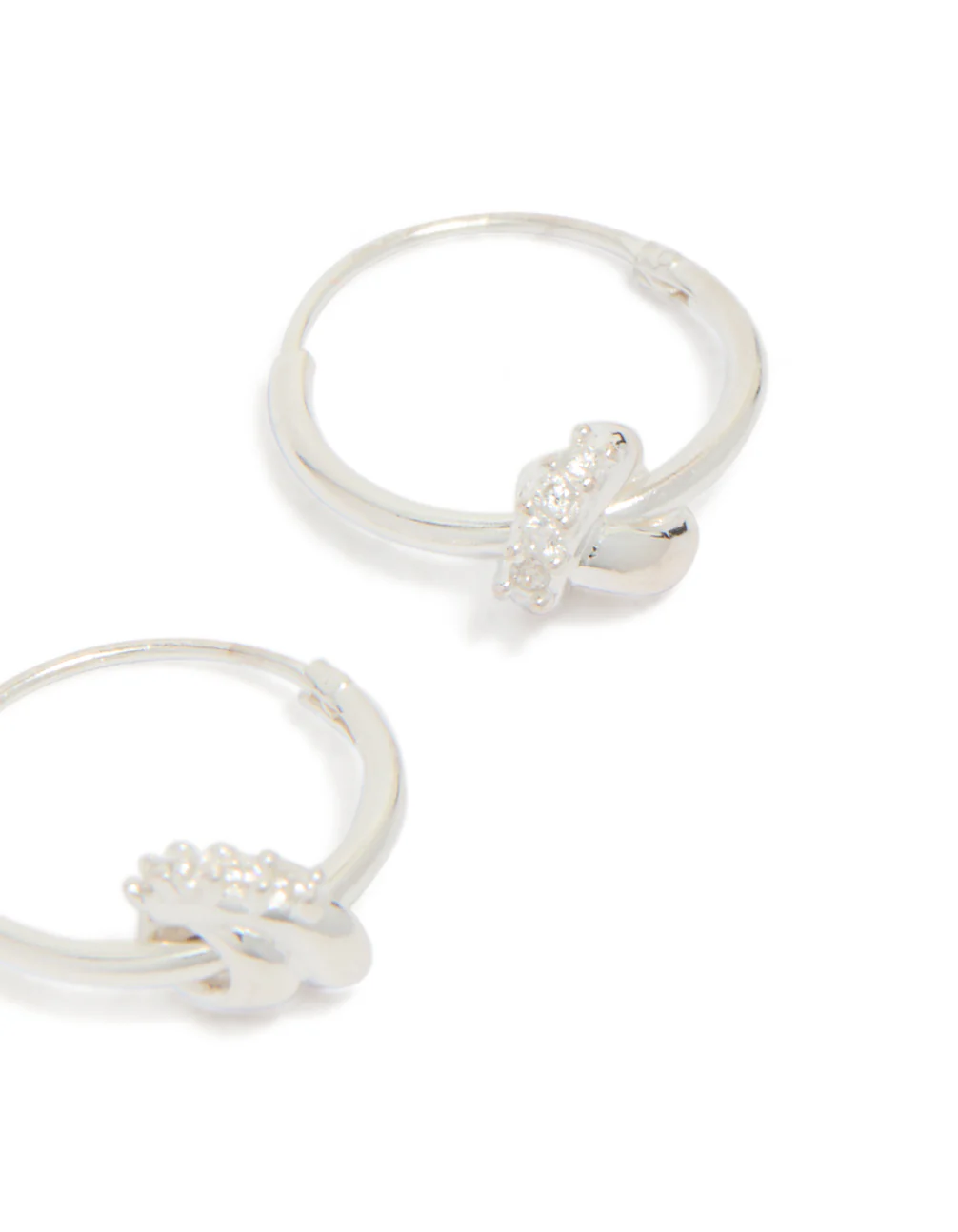 685-sterling-silver-cubic-zirconia-knotted-hoop-earrings-5.webp Sterling Silver Cubic Zirconia Knotted Hoop Earrings