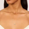 Sterling Silver Interlocked Hoops Pendant Necklace