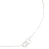Sterling Silver Interlocked Hoops Pendant Necklace