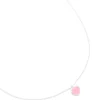 Sterling Silver Pink Enamel Heart Pendant Necklace