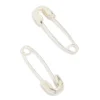 Sterling Silver Safety Pin Earrings