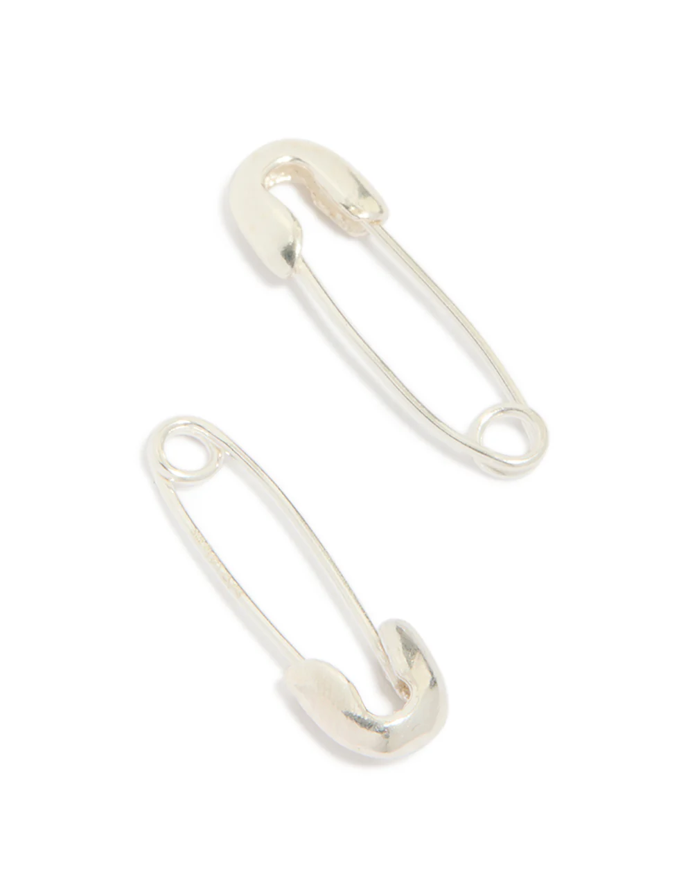 Sterling Silver Safety Pin Earrings