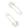 Sterling Silver Safety Pin Earrings