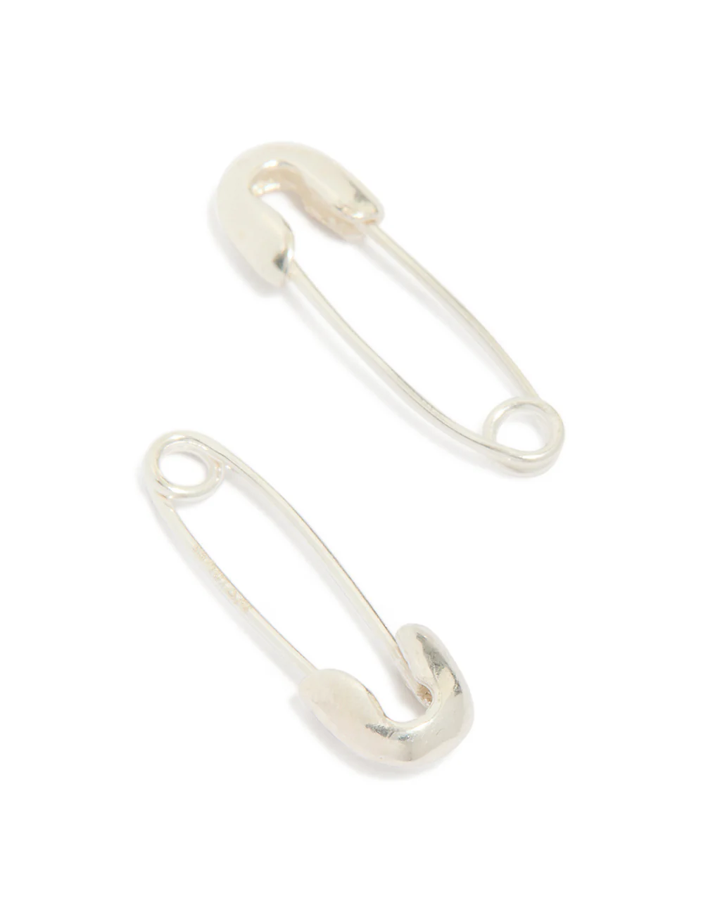 Sterling Silver Safety Pin Earrings