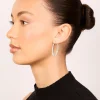 Surgical Steel Crossover Hoop Earrings 40 MM