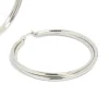 Surgical Steel Crossover Hoop Earrings 40 MM