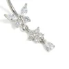 695-surgical-steel-cubic-zirconia-butterfly-flower-belly-bar-2.webp Surgical Steel Cubic Zirconia Butterfly & Flower Belly Bar