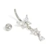 695-surgical-steel-cubic-zirconia-butterfly-flower-belly-bar-3.webp Surgical Steel Cubic Zirconia Butterfly & Flower Belly Bar