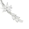 Surgical Steel Cubic Zirconia Flower Vine Drop Belly Bar