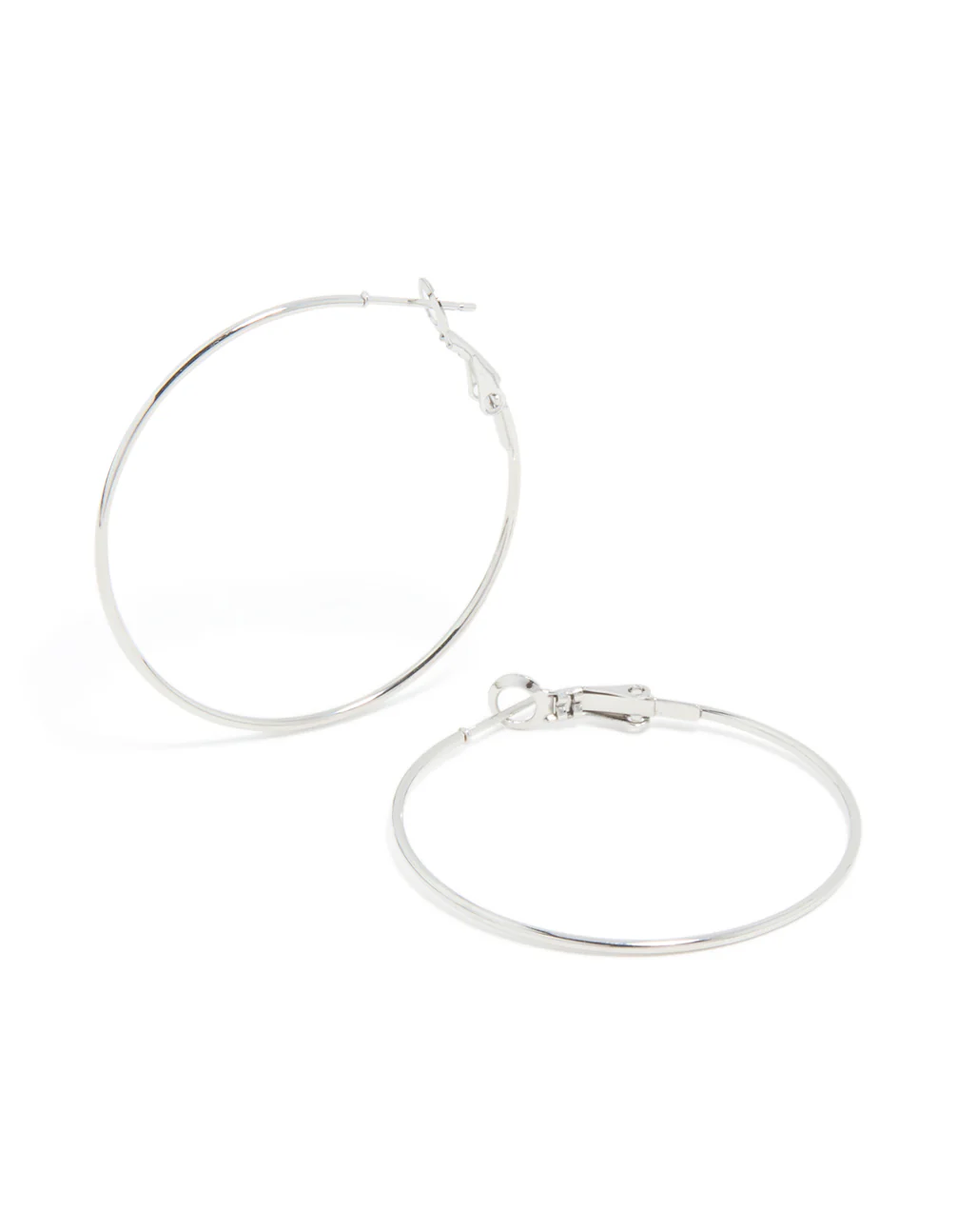Surgical Steel Fine Hoop Earrings 40 MM