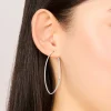 Surgical Steel Fine Hoop Earrings 50 MM