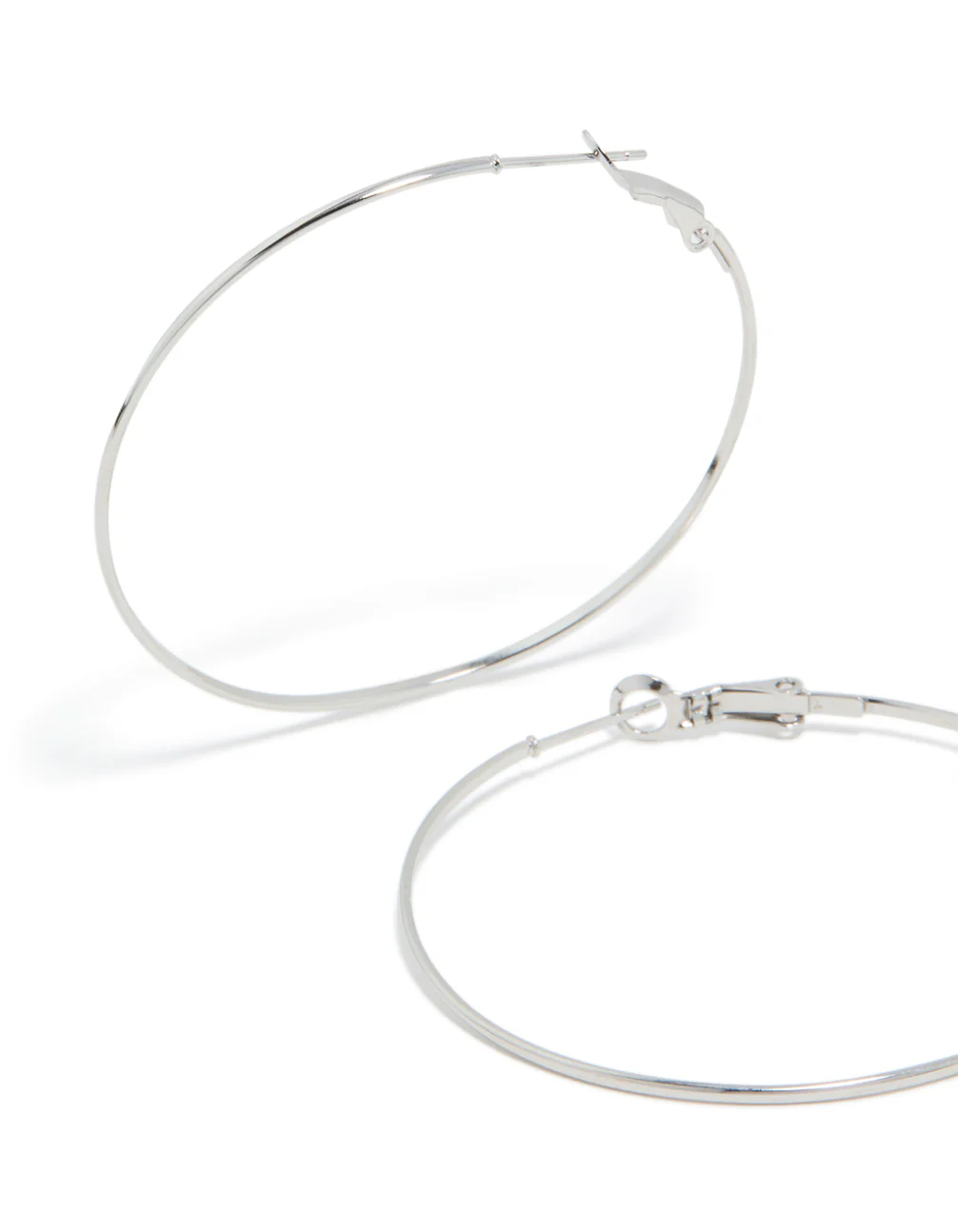 Surgical Steel Fine Hoop Earrings 50 MM