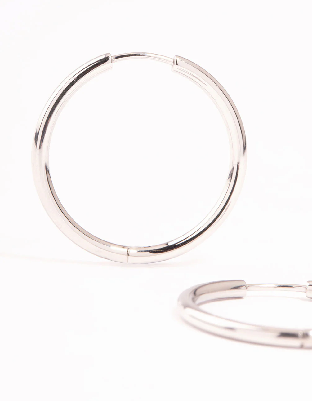 Surgical Steel Polished Hoop Earrings