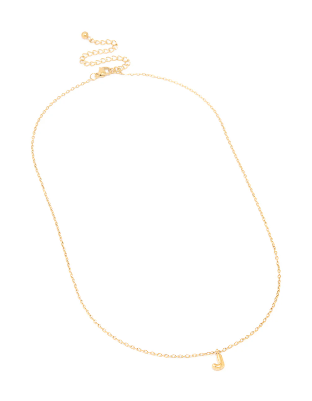 71-waterproof-gold-plated-stainless-steel-mini-bubble-letter-j-necklace-4.webp Waterproof Gold Plated Stainless Steel Mini Bubble Letter J Necklace