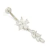 710-titanium-cubic-zirconia-flower-vine-belly-bar-1.webp Titanium Cubic Zirconia Flower Vine Belly Bar