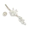 710-titanium-cubic-zirconia-flower-vine-belly-bar-3.webp Titanium Cubic Zirconia Flower Vine Belly Bar