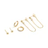 715-waterproof-gold-plated-stainless-steel-bezel-stud-chain-earrings-3-pack-2.webp Waterproof Gold Plated Stainless Steel Bezel Stud & Chain Earrings 3-Pack