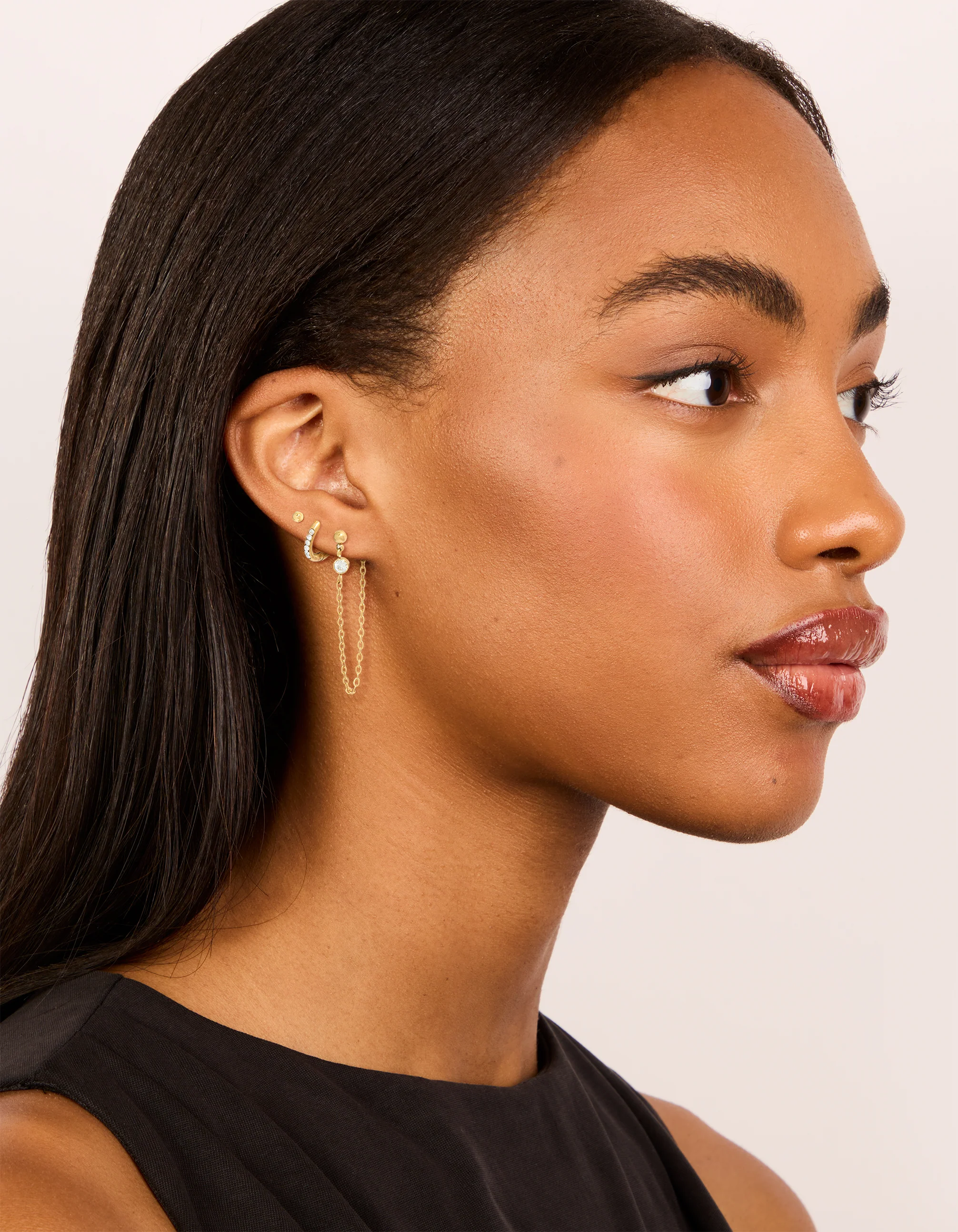 715-waterproof-gold-plated-stainless-steel-bezel-stud-chain-earrings-3-pack-3.webp Waterproof Gold Plated Stainless Steel Bezel Stud & Chain Earrings 3-Pack