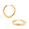 Waterproof Gold Plated Stainless Steel Clicker Hoop Earrings 24 MM