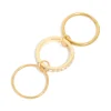 Waterproof Gold Plated Stainless Steel Cubic Zirconia Mini Loop Stacking Ring