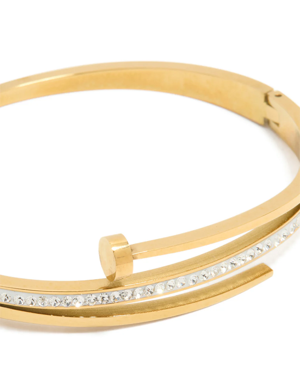 728-waterproof-gold-plated-stainless-steel-cubic-zirconia-nail-hinge-bangle-2.webp Waterproof Gold Plated Stainless Steel Cubic Zirconia Nail Hinge Bangle