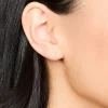 Waterproof Gold Plated Stainless Steel Cubic Zirconia Stud Earrings 3 MM