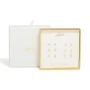 Waterproof Gold Plated Stainless Steel Cubic Zirconia Stud Earrings 6-Pack
