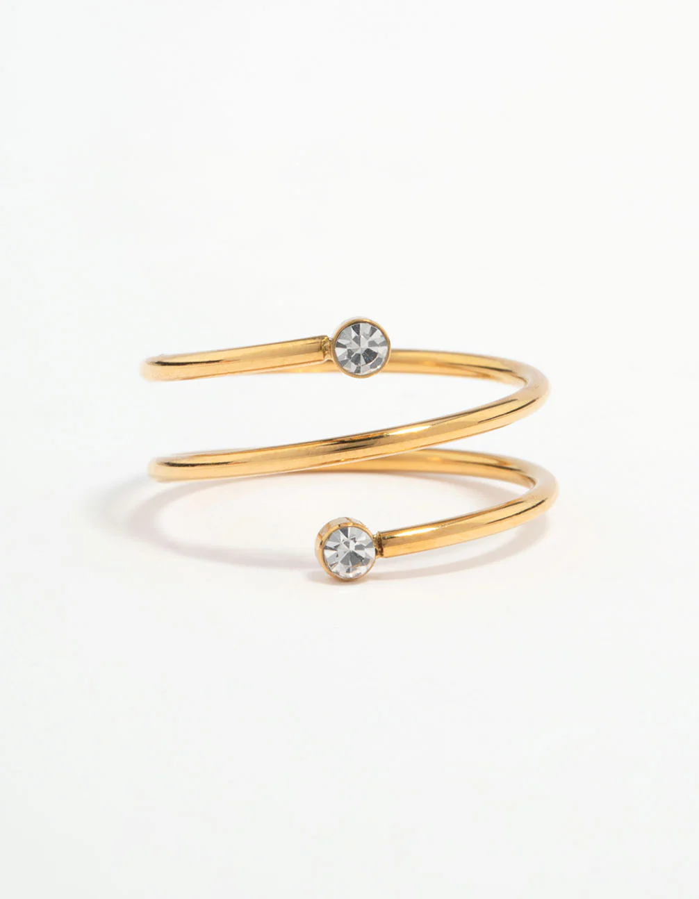731-waterproof-gold-plated-stainless-steel-diamante-coil-ring-3.webp Waterproof Gold Plated Stainless Steel Diamante Coil Ring