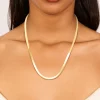 735-waterproof-gold-plated-stainless-steel-fine-flat-snake-chain-necklace-2.webp Waterproof Gold Plated Stainless Steel Fine Flat Snake Chain Necklace