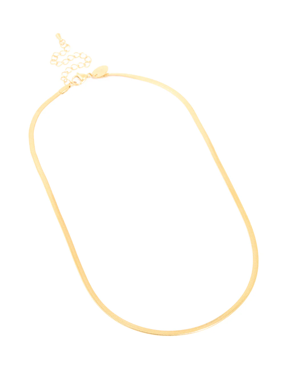 735-waterproof-gold-plated-stainless-steel-fine-flat-snake-chain-necklace-4.webp Waterproof Gold Plated Stainless Steel Fine Flat Snake Chain Necklace