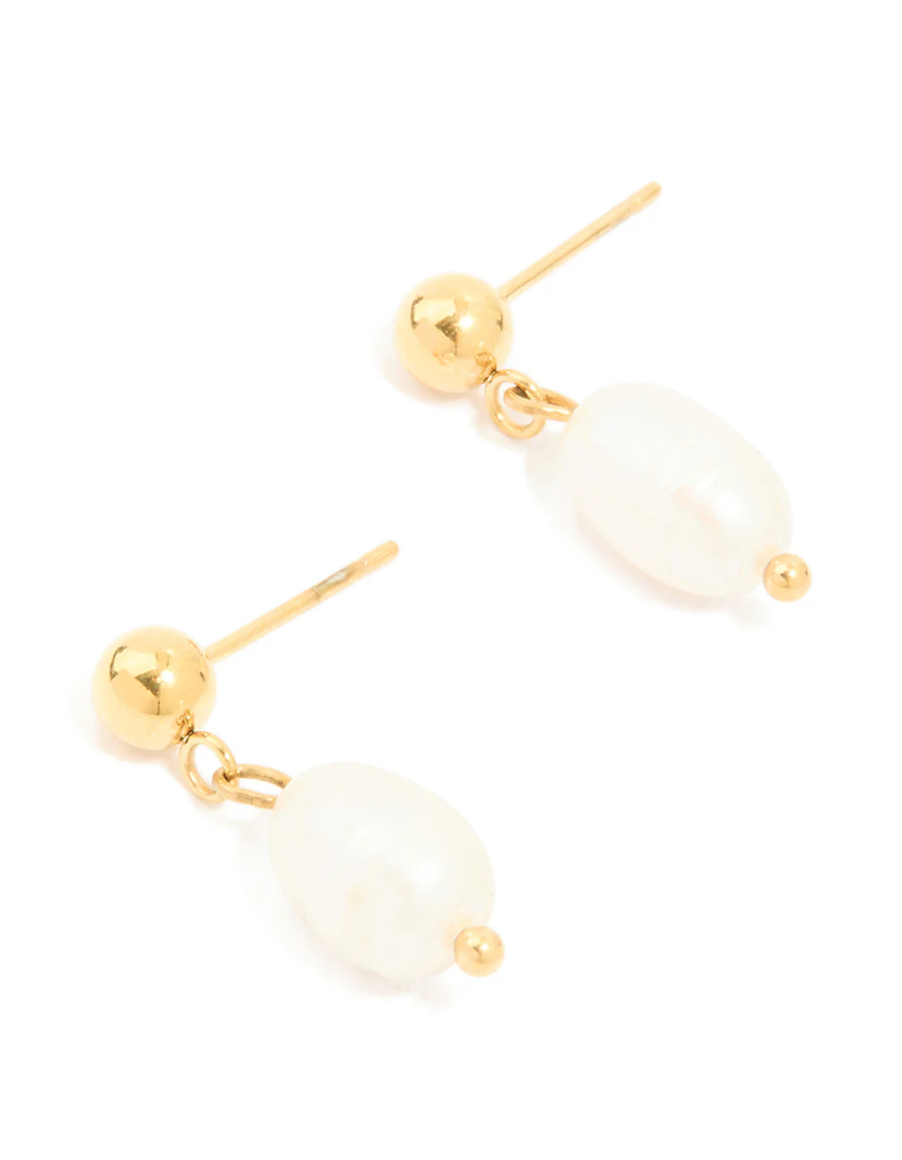 741-waterproof-gold-plated-stainless-steel-pearl-ball-stud-drop-earrings-2.webp Waterproof Gold Plated Stainless Steel Pearl & Ball Stud Drop Earrings