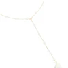 Waterproof Gold Plated Stainless Steel Pearl Y-Necklace