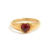 Waterproof Gold Plated Stainless Steel Petite Heart Ring