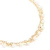 Waterproof Gold Plated Stainless Steel Pearl & Cubic Zirconia Bracelet