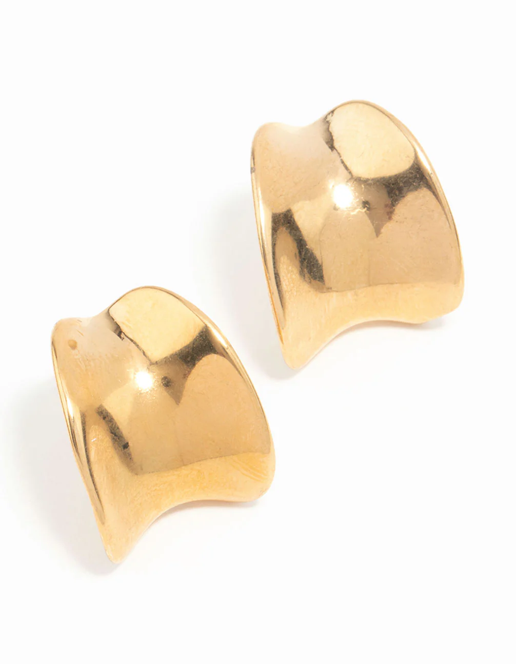 750-waterproof-gold-plated-stainless-steel-rounded-hoop-stud-earrings-1.webp Waterproof Gold Plated Stainless Steel Rounded Hoop Stud Earrings
