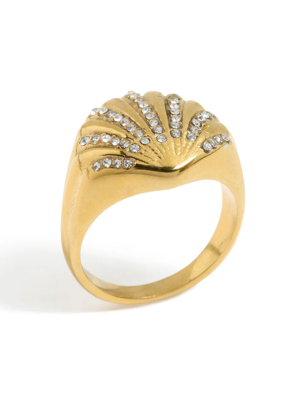 751-waterproof-gold-plated-stainless-steel-shell-large-ring-4.webp Waterproof Gold Plated Stainless Steel Shell Large Ring