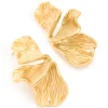 Waterproof Gold Plated Stainless Steel Petal Fan Earrings