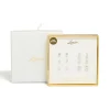Waterproof Stainless Steel Cubic Zirconia Essential Stud Earrings 6-Pack