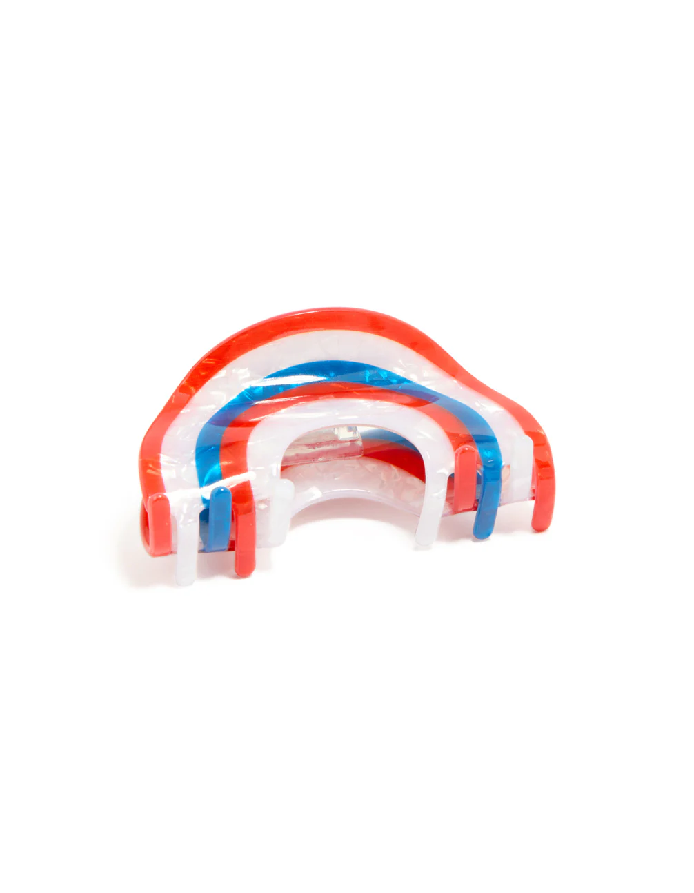 764-white-blue-red-arch-claw-clip-1.webp White Blue & Red Arch Claw Clip