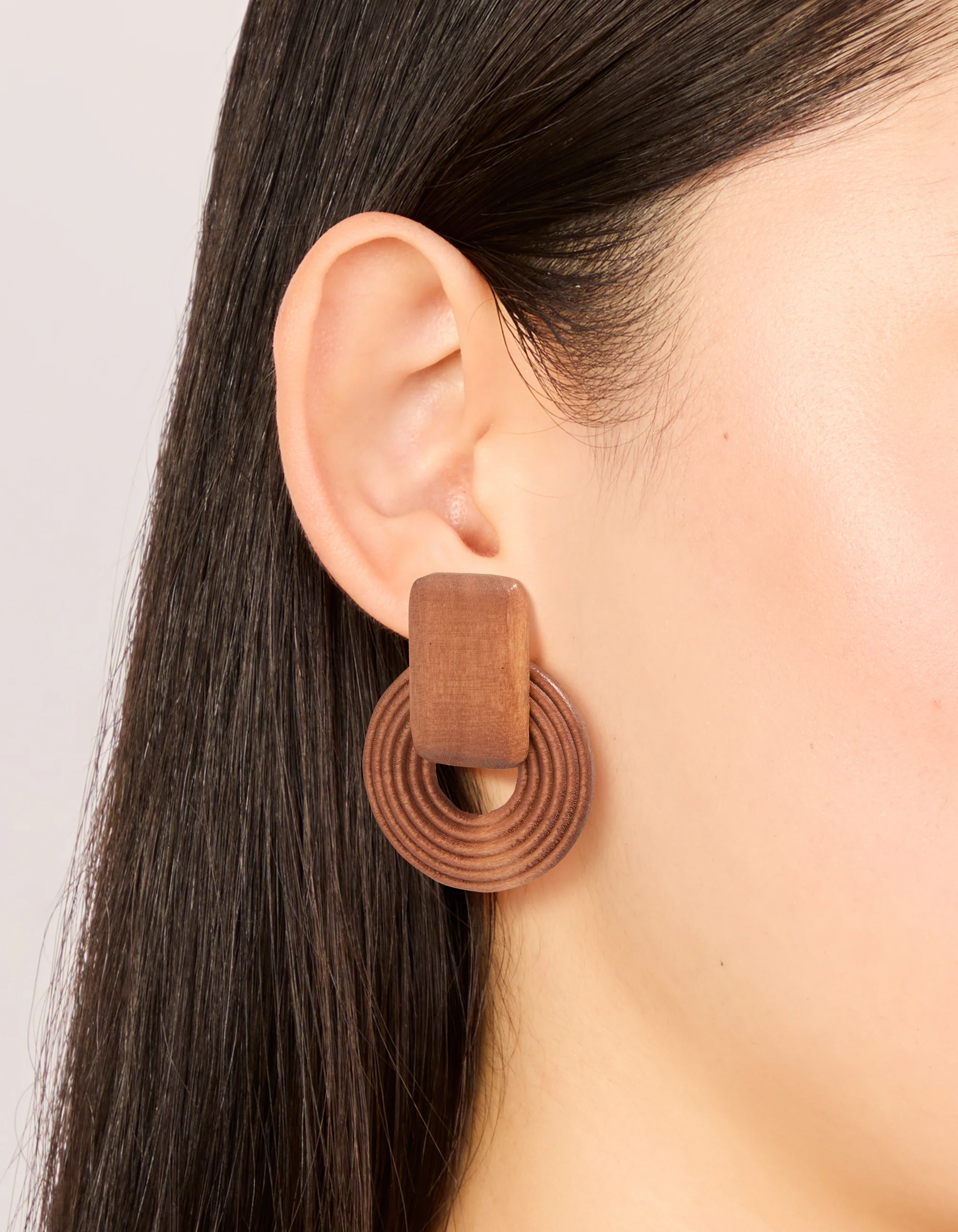 766-wooden-textured-circle-drop-earrings-1.webp Wooden Textured Circle Drop Earrings