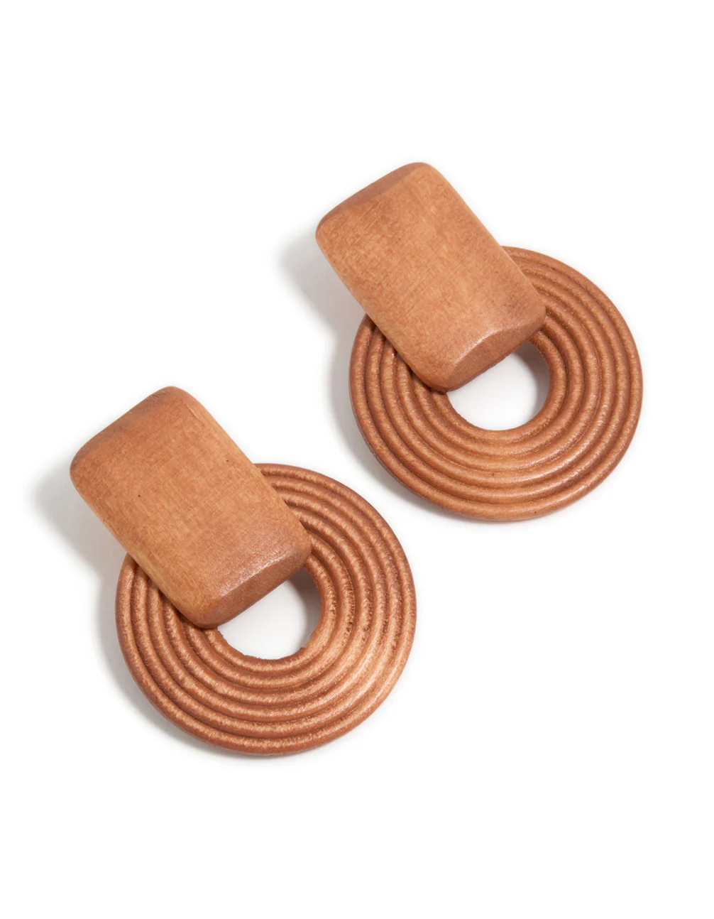 766-wooden-textured-circle-drop-earrings-2.webp Wooden Textured Circle Drop Earrings