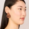 766-wooden-textured-circle-drop-earrings-3.webp Wooden Textured Circle Drop Earrings