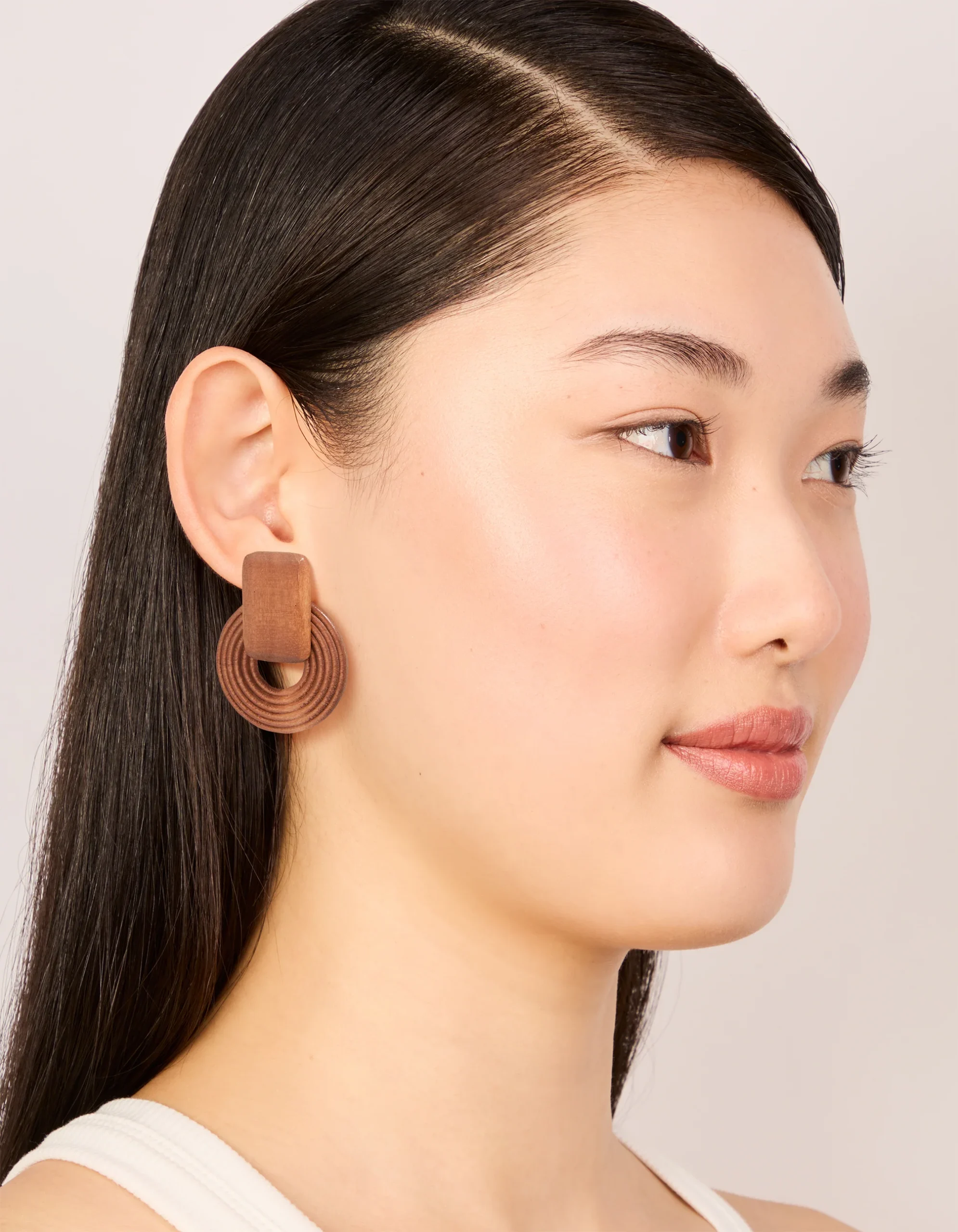 766-wooden-textured-circle-drop-earrings-3.webp Wooden Textured Circle Drop Earrings