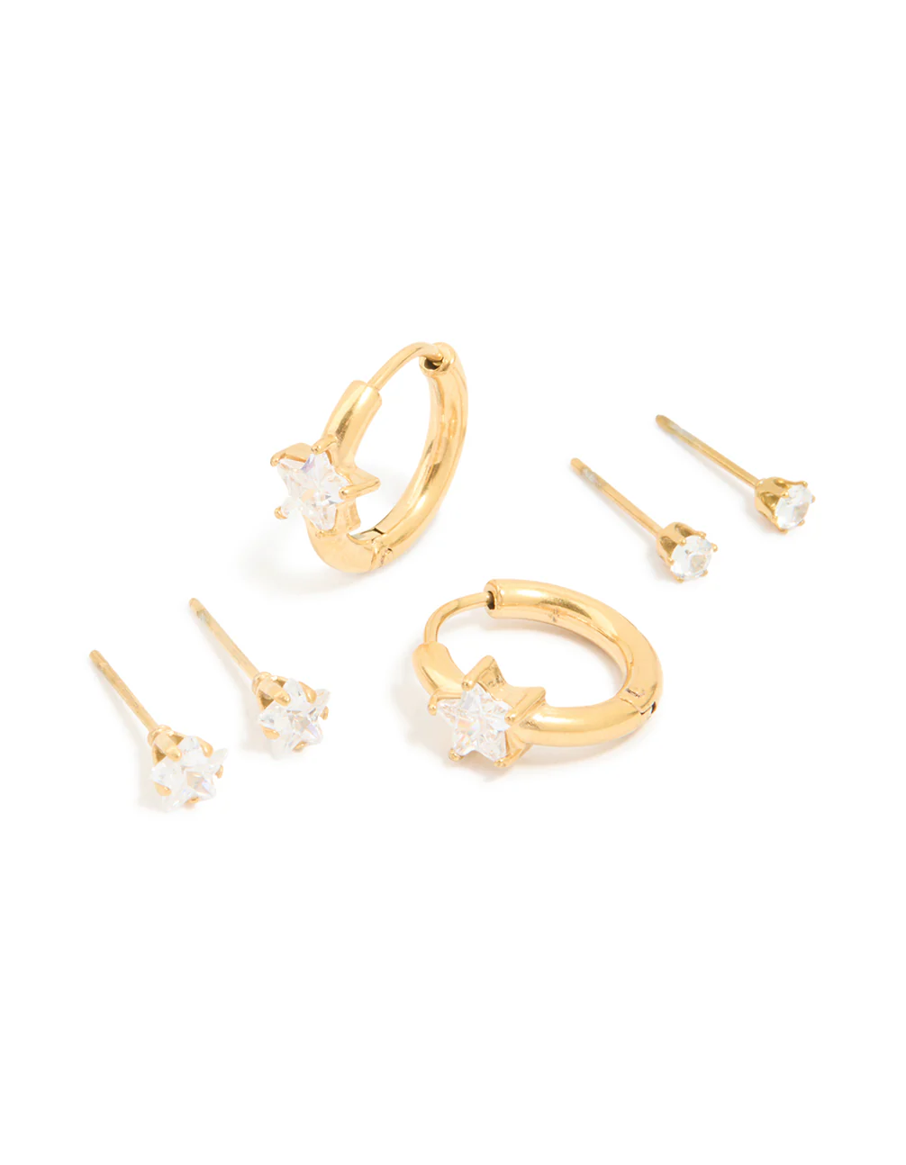 775-waterproof-gold-plated-stainless-steel-cubic-zirconia-huggie-stud-earrings-3-pack-2.webp Waterproof Gold Plated Stainless Steel Cubic Zirconia Huggie & Stud Earrings 3-Pack