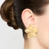 78-waterproof-gold-plated-stainless-steel-textured-flower-stud-earrings-1.webp Waterproof Gold Plated Stainless Steel Textured Flower Stud Earrings