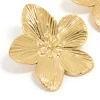 78-waterproof-gold-plated-stainless-steel-textured-flower-stud-earrings-4.webp Waterproof Gold Plated Stainless Steel Textured Flower Stud Earrings