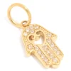 Waterproof Gold Plated Stainless Steel Filigree Hamsa Hand Charm